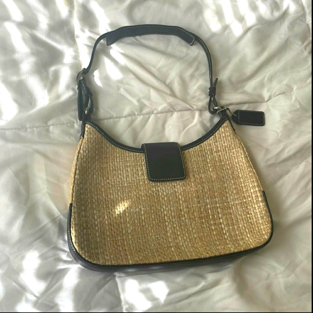 COACH straw bag